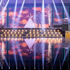 A glimpse of the electrifying energy at a sangeet night we orchestrated. With grand staging, dynamic lighting, and special effects, we ensure your party is one for the ages.