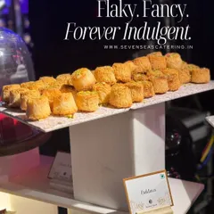 "Flaky. Fancy. Forever Indulgent." Our baklava is a crowd favourite, with layers of crisp pastry, nuts, and honey. Each piece is a bite of pure, unadulterated indulgence.