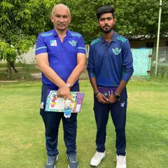 We are committed to continuous learning. Here, our coach Chinna Sir stands with his mentor after successfully completing the Coaching Beyond Level 1 Certification.