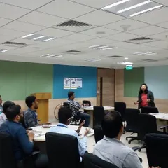 A candid shot from a workshop where I am interacting with the participants. I believe in a hands on approach, encouraging questions and discussions to ensure everyone leaves with practical, personalized takeaways.