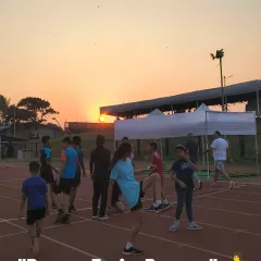 Dream. Train. Repeat. This is the simple but powerful mantra my athletes live by. The sunset over the track is a perfect reminder of a day's hard work well spent.