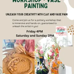 Come and unleash your creativity with clay! Our handbuilding pottery and vase painting workshops are immersive and hands-on.