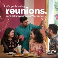 I styled the Diwali campaign for Costa Coffee. The concept was "Brewing Reunions," so I created looks that felt festive, warm, and genuine, capturing the joy of friends celebrating together.