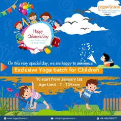Announcing our special yoga batch for children, a perfect way to introduce them to a practice that nurtures mind, body, and creativity.