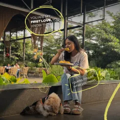 A conversation between a girl and her dog. Love is knowing your furry friend is just what you need.