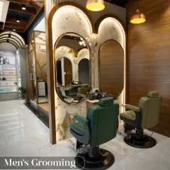 Welcome to the men's grooming section. I designed this space to be your personal corner for relaxation and focus. Here, you can unwind in a premium barber chair while I take care of the details, ensuring a sharp, clean look every time.