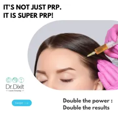 This is not just PRP, it is Super PRP. By using exosomes derived from your own blood, we can double the power and achieve double the results for both skin rejuvenation and hair restoration.