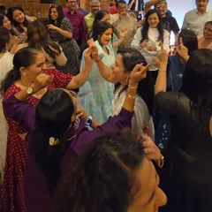 The audience having a wonderful time on the dance floor at the "Being Single" book launch. A successful event is one where everyone feels involved.