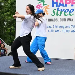An action shot from the Happy Streets stage. I believe dance is for everyone, and events like these are the perfect opportunity to share that joy with people of all ages.