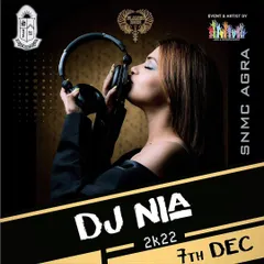 The official poster for my performance at the SNMC Flames 2k22 college fest in Agra. I love the energy of college crowds and always bring my best beats for them.