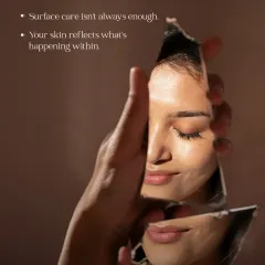 The truth is that surface care isn't always enough to achieve radiant skin. Your skin is a mirror that reflects what's happening within your body, from stress and toxins to internal imbalances.