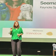 Here I am delivering a keynote speech at the 'Jubilance' conference in Hyderabad. My talks combine my personal journey with ventriloquism and humor to deliver motivational messages on resilience and finding joy.