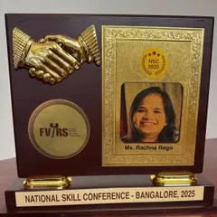 We are proud to share this moment of recognition for our Director, Rachna Rego, who participated as a panelist at the Financial Freedom & Awareness Program. This plaque commemorates her contribution to promoting financial literacy.