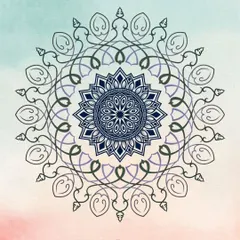 The original 2D drawing of my simple mandala. This piece was created on A4 300gsm paper with a sketch pen, focusing on clean lines and symmetrical patterns.