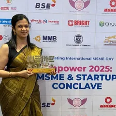 Holding the MSME Star Award at the 'Zhep Udyogininchi' conclave. Dreams do come true with hard work and your constant support.