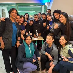 A cake-cutting moment with the fam to celebrate our milestone. It's not a party without cake.
