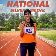 This is what hard work looks like. I am so proud of our athlete Sarah for clinching a National Silver Medal in the 4x100m relay. This is a testament to her dedication and speed.