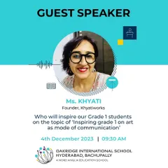 I was honored to be a guest speaker at Oakridge International School, talking to Grade 1 students about art as a mode of communication.