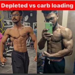 A different view of the depleted vs. carb-loaded state. This scientific approach to nutrition and water manipulation is what creates a winning, rock-hard conditioning on show day.