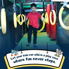 Our obstacle courses with gymnastic rings challenge older kids to test their strength and balance. It's a great way to build physical confidence while having fun.
