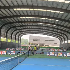 A view of our courts set up for the Tabebuia Open, a major wheelchair tennis tournament. We are proud to host prestigious events that bring the national and international tennis community together.