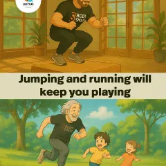 High-impact activities like jumping and running are key to maintaining bone density and agility. My programs incorporate these movements safely to ensure you can keep playing and enjoying an active life for years.
