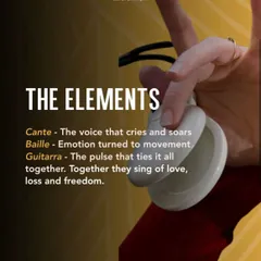 A look at the core elements of Flamenco: Cante (the voice), Baile (the movement), and Guitarra (the pulse). Together, they sing of love, loss, and freedom.