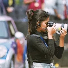 In the zone shooting the Red Bull showrun in Mumbai. Capturing high-speed action requires focus and the right gear, and it's one of the most exciting parts of my job.