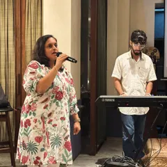 Another passionate singer from our Naad Collective event. You don't need to be a professional musician to join, just a love for music is enough.
