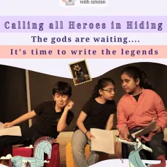 The magic begins with a story. Here, our older students (ages 11-15) collaborate on a new script, delving into Greek myths to write their own legends. This is where teamwork and creative writing for kids come together.