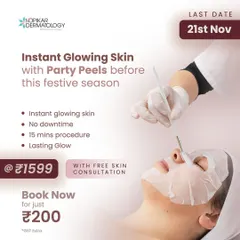 Get your skin glowing for the festive season with our Party Peels. This is a quick, 15-minute procedure with no downtime that leaves your skin looking radiant.