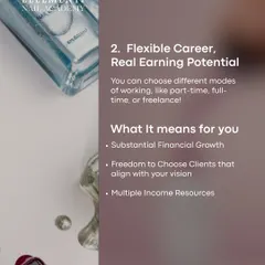 Reason 2: Flexible Career, Real Earning Potential. You can choose to work part-time, full-time, or freelance, giving you financial freedom and control over your client base.