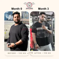 Jithin came to me with a goal for his wedding, and he was ready to be aggressive. In just three months, he dropped from 132 kg to 118 kg. This is what happens when you have a clear goal and the discipline to execute the plan.