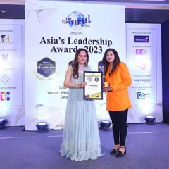 On stage at the Asia's Leadership Award 2023. Every award is a reminder of the responsibility I have towards my patients.