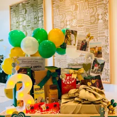 An anniversary gift as unique as their love. This hamper celebrates three years with a light-up number, personalized photos, and all his favorite treats.