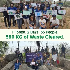 Action speaks louder than words. In just two days, 65 people from the Mercer team cleared 580 kg of waste from the Aravali Forest. Our clean-up drives are a core part of our mission to restore these vital green lungs of Gurgaon.