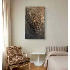 Here is "Self Discovery" installed in a serene bedroom setting. Art brings people together and sparks conversation, and this piece is designed to add energy and connection to a space.