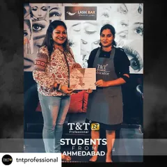 A proud moment for one of my students from Ahmedabad, receiving her certification. My goal is to empower every student with the skills and credentials to build their own business and succeed in the beauty industry.