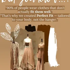 Did you know most people wear clothes that don't fit well? My 'Perfect Fit' promise means I tailor clothes to your body, not the hanger, for ultimate confidence.