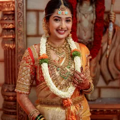 For Sonal Monteiro's wedding, every detail mattered. I designed this heavily embroidered bridal blouse to be the centerpiece of her look. The intricate zardosi work and traditional motifs were crafted to complement her Kanchipuram saree, creating a timeless South Indian bridal ensemble.