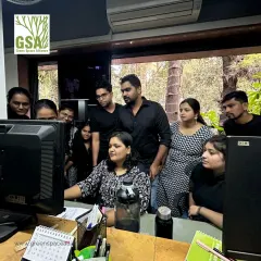 A moment of team collaboration in our office. We foster an environment where team members can gather to review, discuss, and refine project details together, ensuring a shared understanding and a unified approach.
