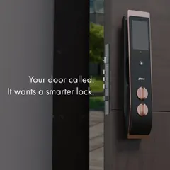 Your door called, it wants an upgrade to a smarter lock. This model features a built in screen and camera, offering a glimpse into the future of home security where locks don't just lock, they think.
