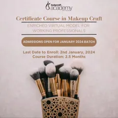 We offer an enriched virtual model for our Makeup Craft course, perfect for working professionals. Learn theory online during the week and practice hands-on during the weekends.