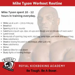 To be the best, you must learn from the best. This is the legendary workout routine of Mike Tyson, who dedicated 10 to 12 hours a day to his craft. His discipline is an inspiration to us all.