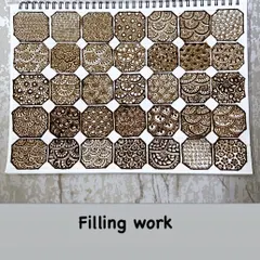 A look at some of the detailed filling work I practice. These small, intricate patterns are essential for creating dense and rich bridal mehandi.