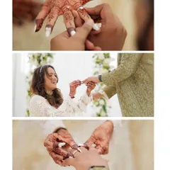 A detailed look at the ring ceremony. We focus on the hands, the laughter, and the exchange itself, ensuring this symbolic moment is documented from multiple emotional angles.