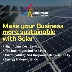 Make your business more sustainable with solar. It offers significant cost savings, tax incentives, and demonstrates corporate responsibility, all while giving you energy independence.