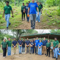 The team from Marsh India Insurance Broker Pvt. Ltd. ready for a day of planting. We start with a briefing and a nature walk before getting our hands in the soil.