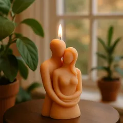 A truly personal gift for anniversaries or weddings. This custom couple candle can be made in your choice of color and fragrance to represent a unique bond.