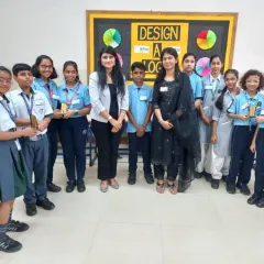 A group photo with all the participants and my fellow judge. The creativity and confidence of these students were truly amazing.